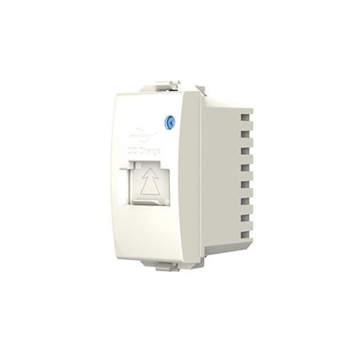 מטען USB מואר לד כחול 5V 1A