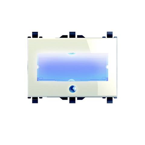 לחצן פעמון+שם מואר לד כחול 3 מודול 12V