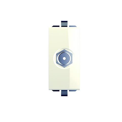 שקע TV קואקס עם מחבר זכר 1 מודול